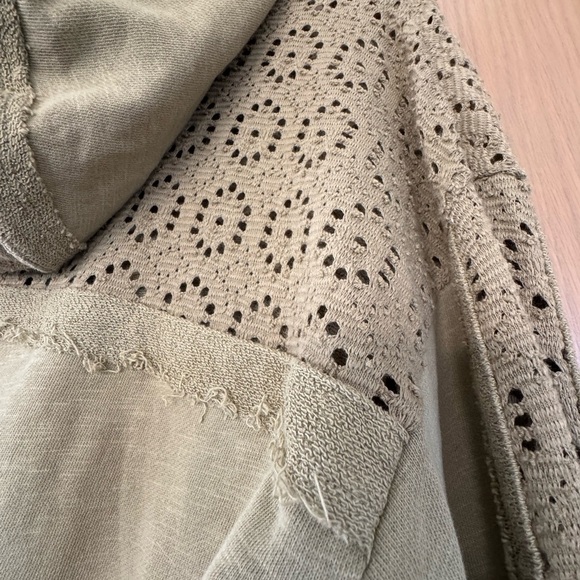 Daily Practice Olive Green Lace Panel Women's Hoodie / xsmall - Picture 12 of 12